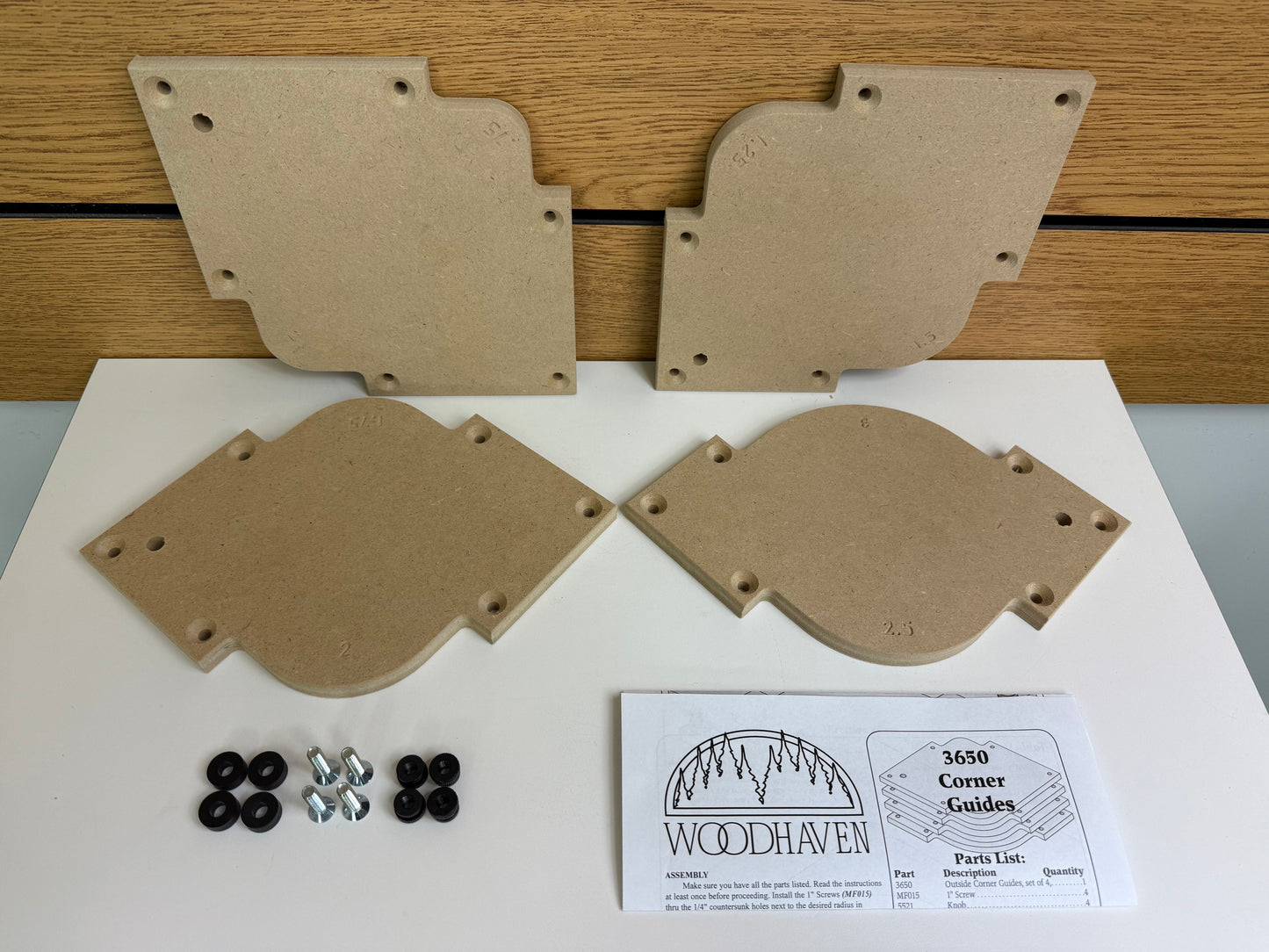 3650 Outside Corner Radius Template Set
