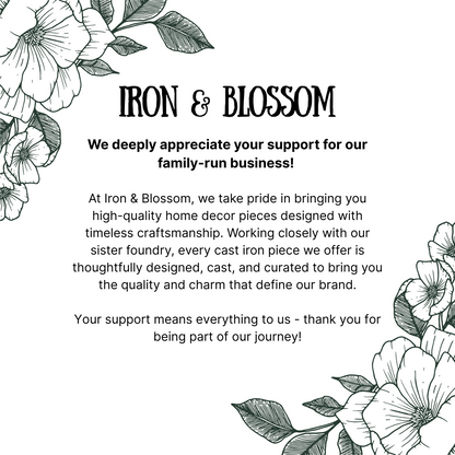 Western Star & Horseshoe Cast Iron Towel Ring, Rustic Country Bathroom Accent